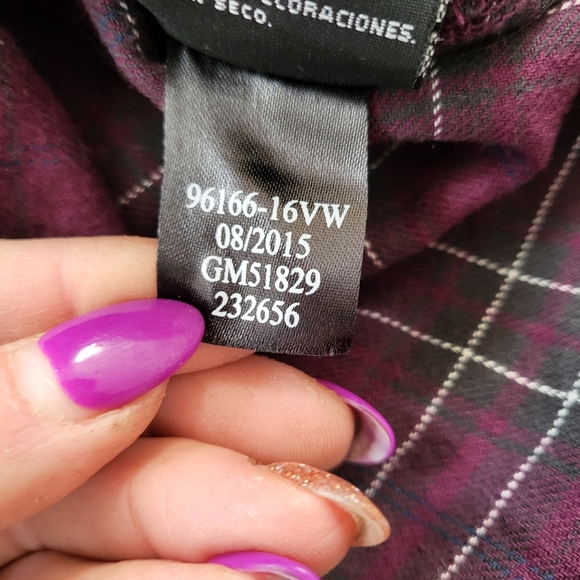 Harley-Davidson Women's Studded Pocket Flannel Shirt Magenta Plaid Size Medium - Picture 7 of 9